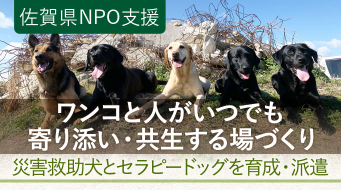 【第2弾】九州圏での災害に備え、災害救助犬・セラピードッグの育成・派遣拠点を佐賀県に作りたい！